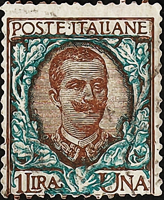 Италия 1901 год . Виктор Эммануил III . 1 L . Каталог 0,65 фунта. (1)  